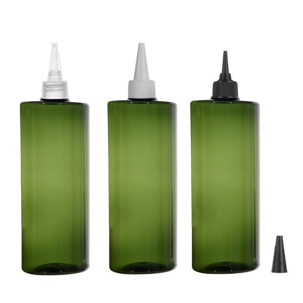 뾰족캡 500ml 각녹색용기/꼬깔캡용기